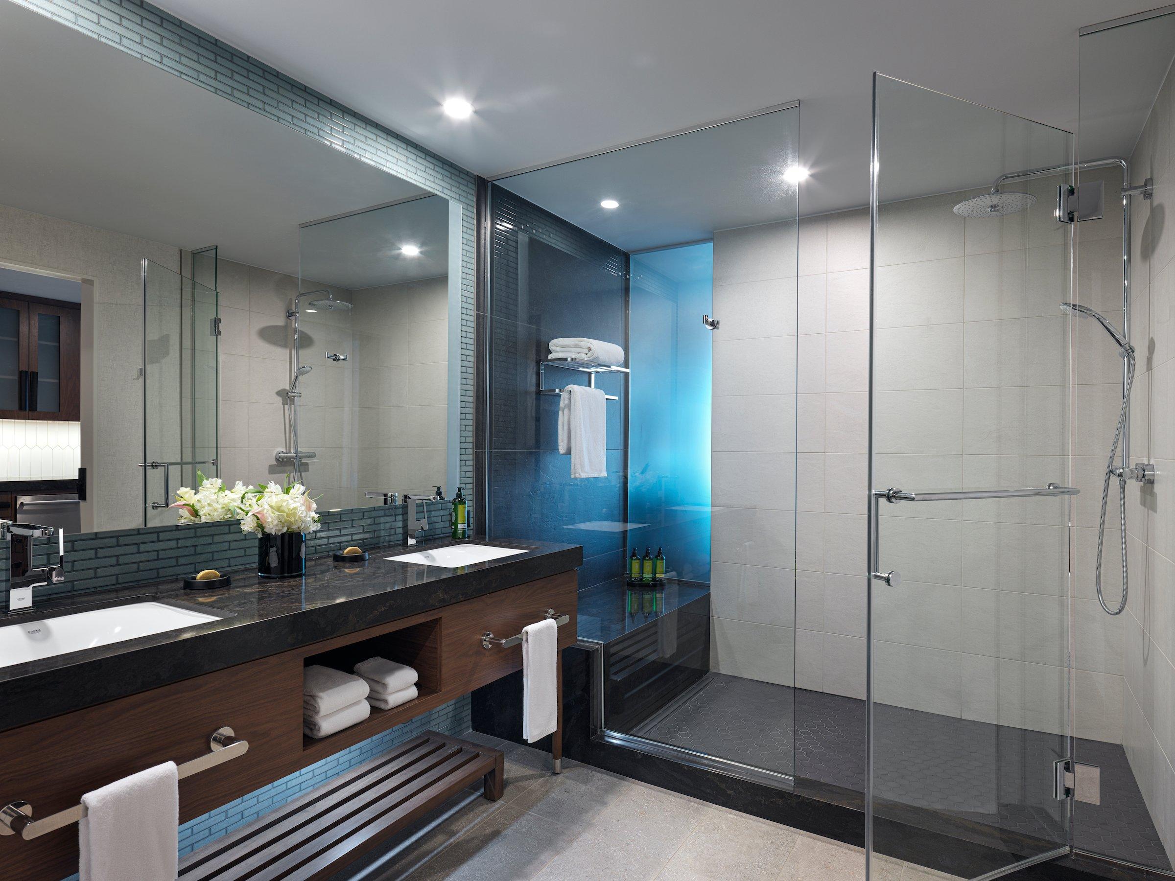 Bathroom in a 2 bedroom suite at Black Desert Resort