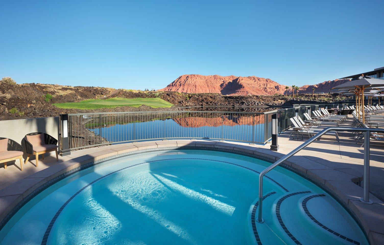 The hot tub at Black Desert Resort