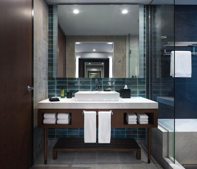The bathroom of a Plume collection suite