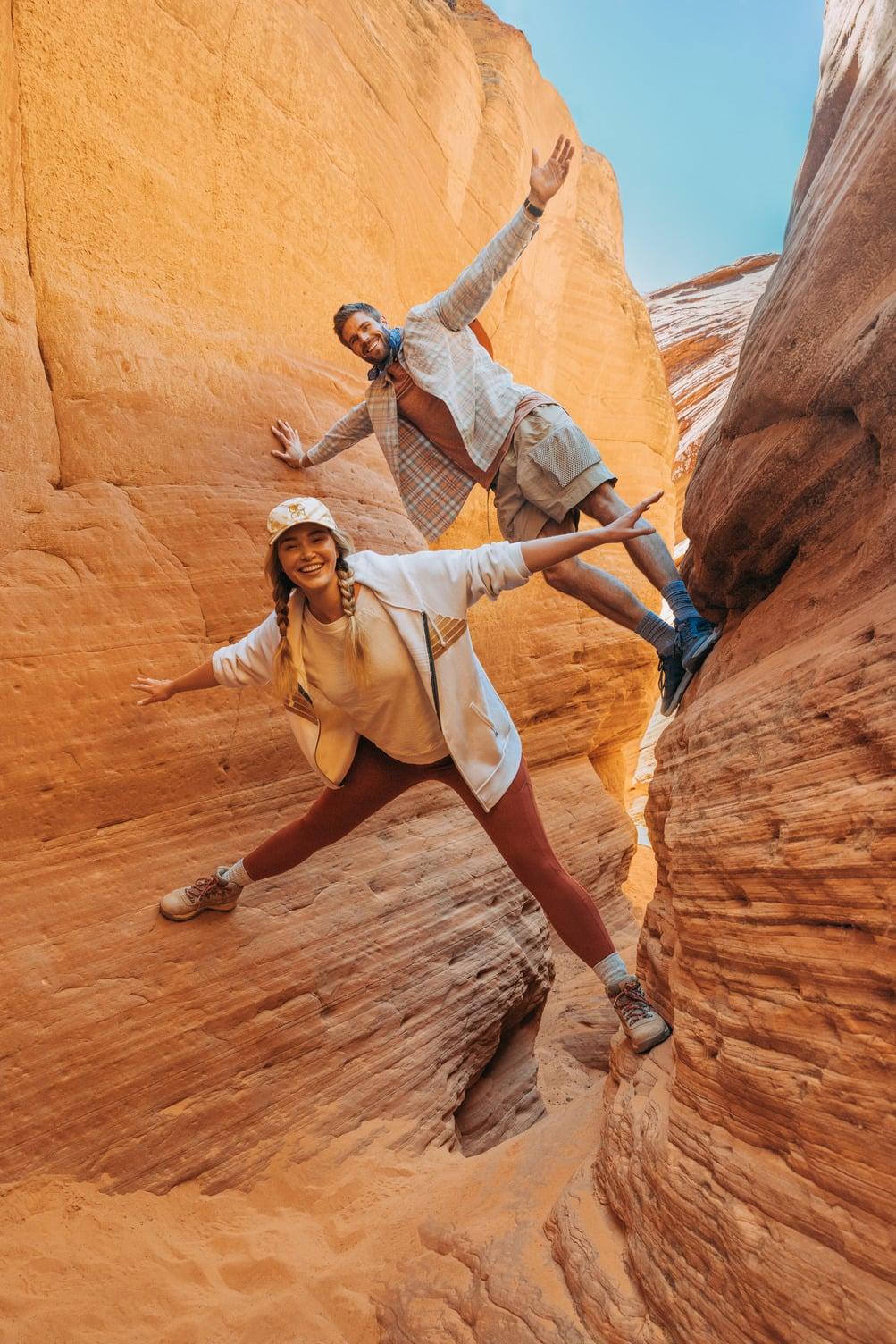 snow canyon hikers