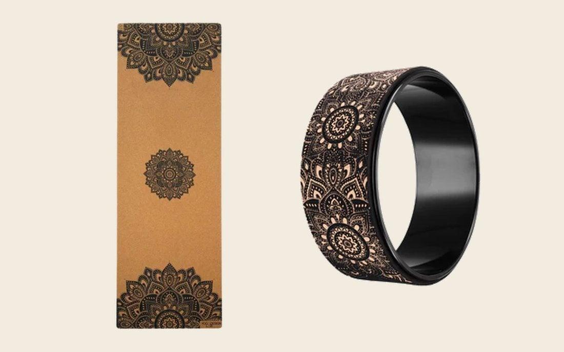 yoga mat and block