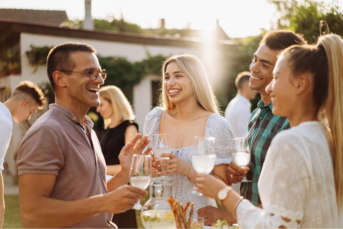 A group of people celebrating an occasion at Black Desert Resort