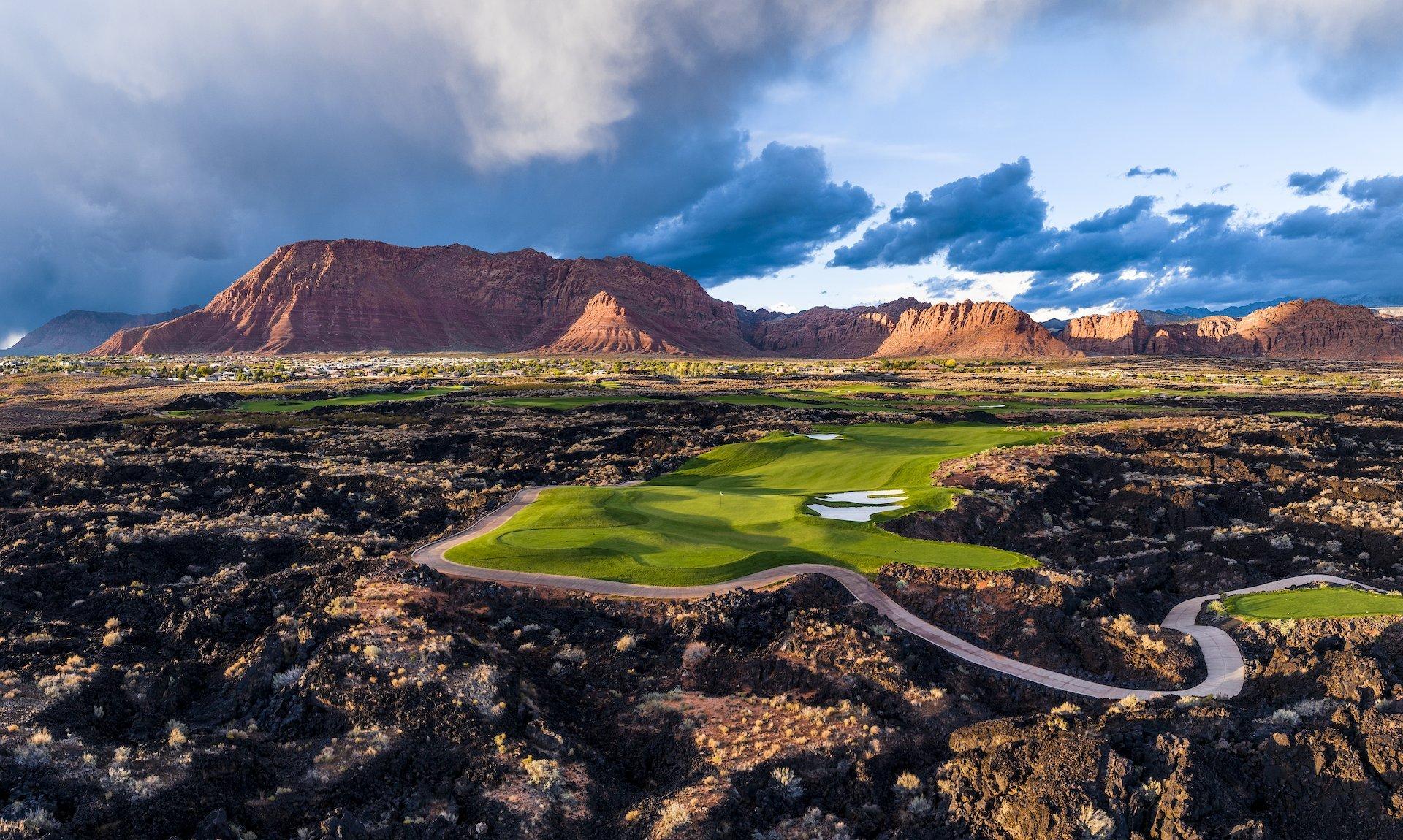 exterior view of the resort from the 9th green