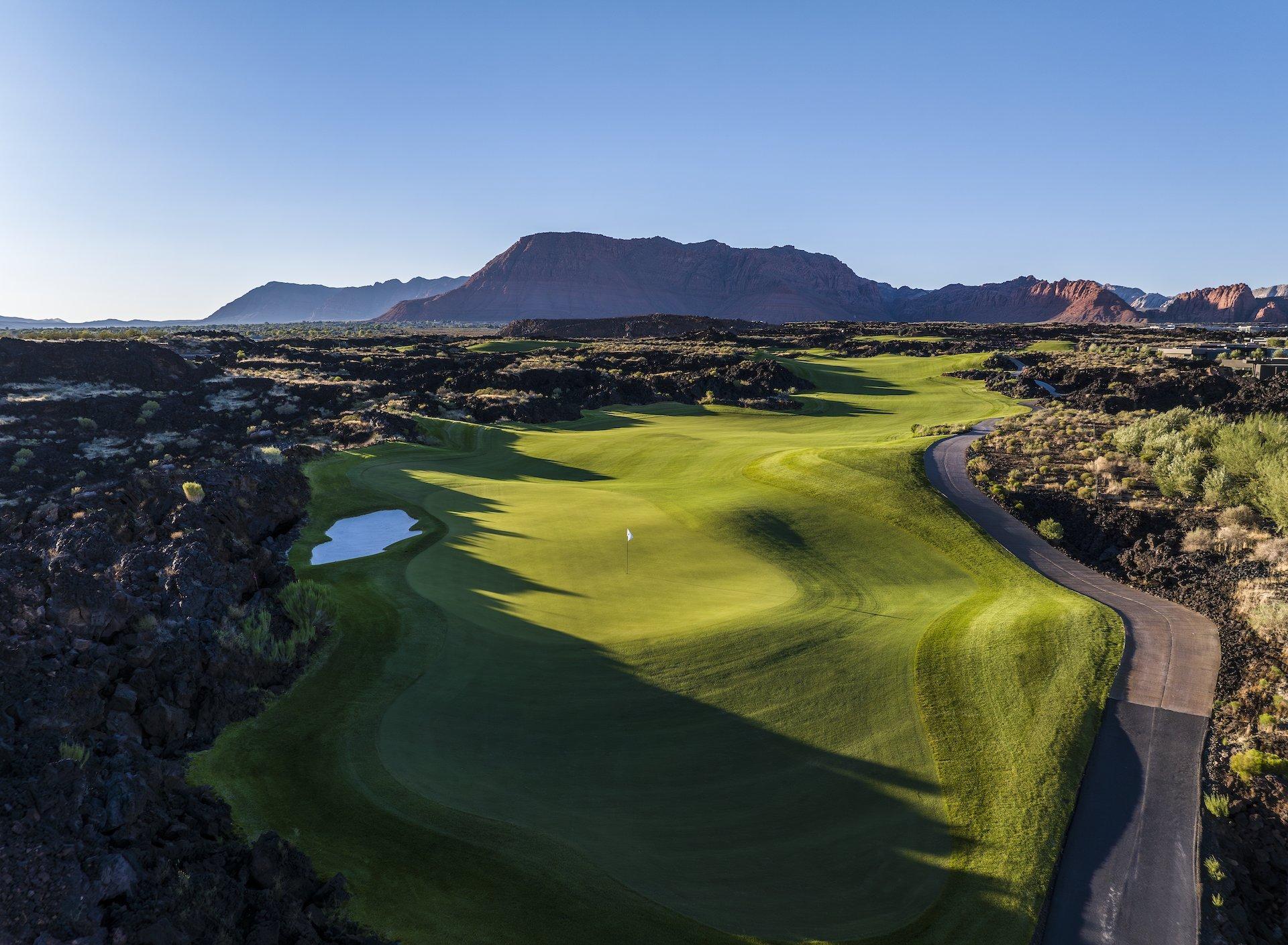 exterior view of the resort from the 9th green