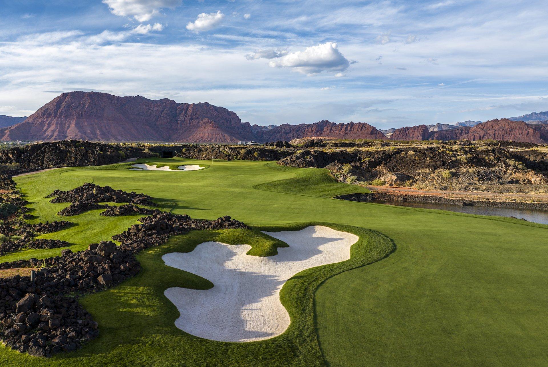 exterior view of the resort from the 9th green