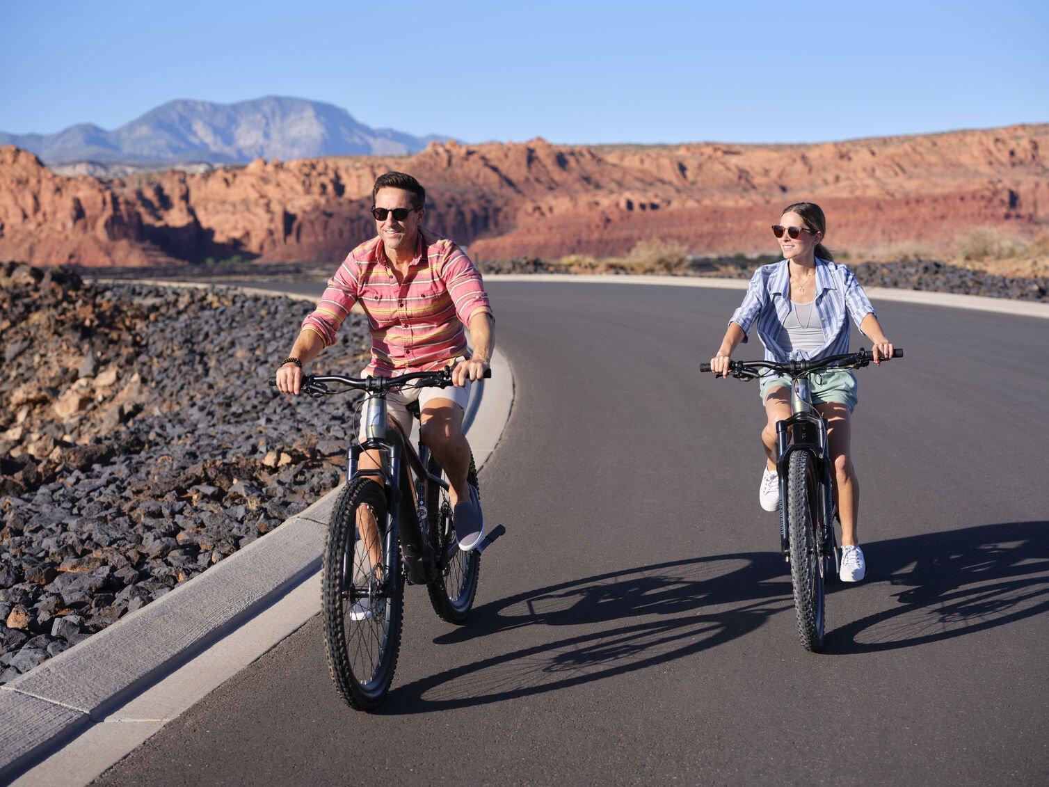 Couple Biking on Property